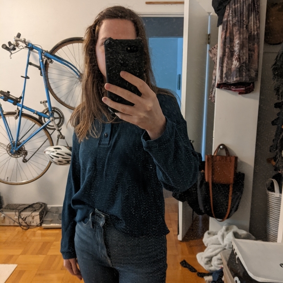 Everlane Waffle Henley Atlantic Small - Picture 6 of 6